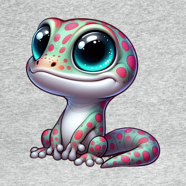 Cute Gecko Illustration by Dmytro